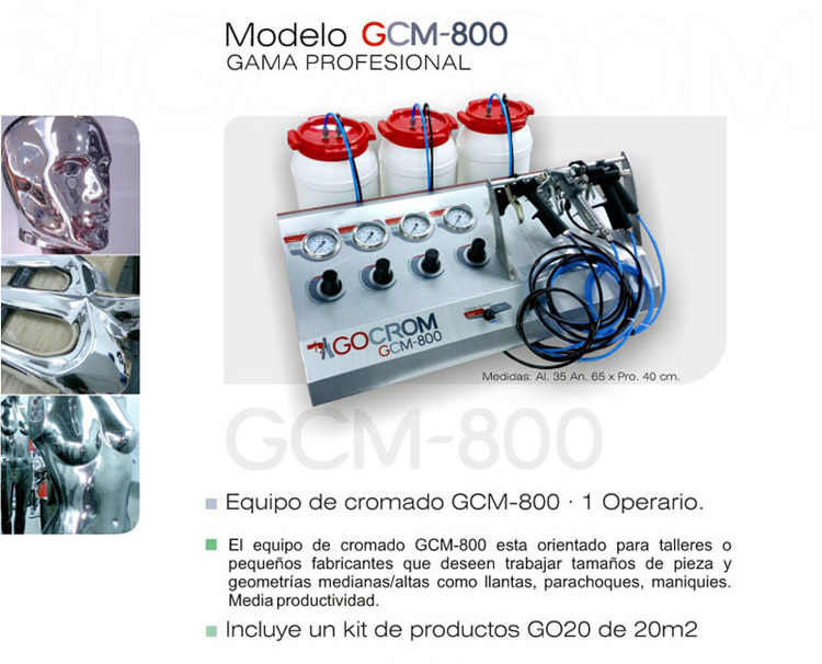 Maquina de cromado de piezas GCM800 profesional